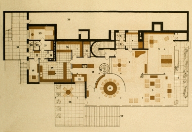 Zemřel brněnský architekt a urbanista Josef Němec - SÚRPMO Brno, vila Tugendhat, půdorys 2. NP, 1983