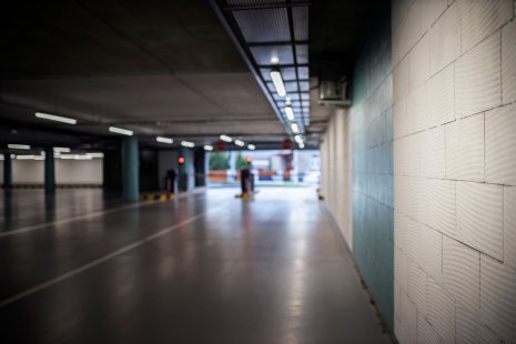 Ytong and Silka blocks without plaster on the walls of the NOVUM shopping center in Prešov