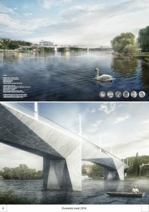Stavba Dvoreckého mostu přes Vltavu vyjde Prahu na 1,08 miliardy Kč - foto: TUBES spol. s r.o. + ATELIER 6, s.r.o.