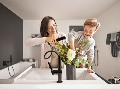 More flexibility and functionality with the hansgrohe Finoris range of batteries