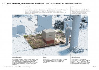 Nový náhrobek rodiny Neumark v Brně - výsledky soutěže - Třetí místo: Ateliér Kobra