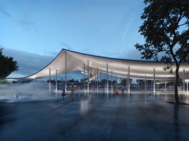 The Railway Administration has selected the design of the Dlouhá Míle terminal for the airport line - foto: Pavlíček Hulín architekti a AFRY