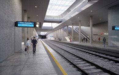 Správa železnic vybrala podobu terminálu Dlouhá Míle k trati na letiště - foto: Pavlíček Hulín architekti a AFRY