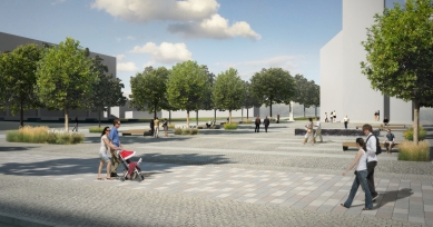 The project for the reconstruction of Peace Square in Zlín will be completed at the turn of 2023 and 2024