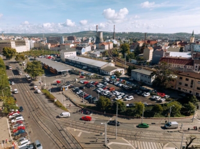 Moravské židovské muzeum - výsledky soutěže - Letecký snímek na pozemek