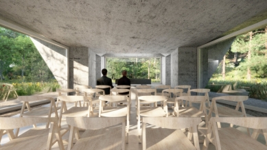 The concept of a new funeral ceremony hall by Ivan Kroupa