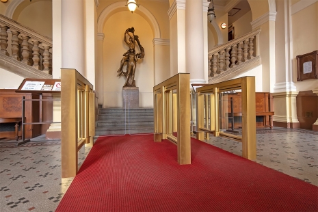 Turnstiles adapted to the architect's visions