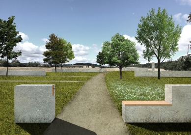 Hřbitov Suchdol - vítězný soutěžní návrh - Vizualizace zahrad u nového hřbitova - foto: Studio Objektor a Martin Rosa