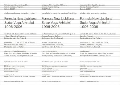 Formula New Ljubljana - Pozvánka - foto: GJF