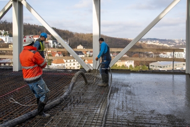 Area of FSV UK Prague in Jinonice with low-cost heating and cooling