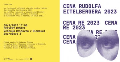 Cena Rudolfa Eitelbergera 2023 - vyhlášení finalistů