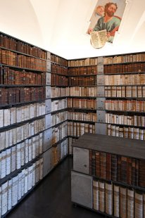 The Želiv Monastery has a newly organized library; the historical furniture was destroyed - foto: Petr Šmídek, 2024