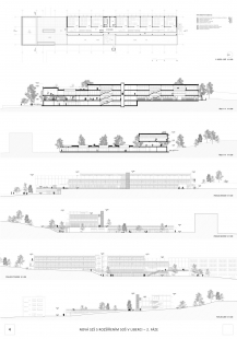 Stavbu nové zdravotnické školy v Liberci by chtěl kraj zahájit koncem roku 2026 - 1. cena - foto: PETR STOLÍN ARCHITEKT s.r.o.