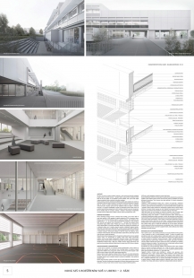 Stavbu nové zdravotnické školy v Liberci by chtěl kraj zahájit koncem roku 2026 - 1. cena - foto: PETR STOLÍN ARCHITEKT s.r.o.