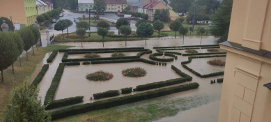 Monitorování povodňových škod na památkovém fondu v Moravskoslezském kraji - Zámecký park u zámku ve Slezských Rudolticích