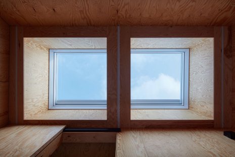 House with a sloped roof and VELUX skylights