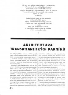 Jaromír Krejcar: Architektura transatlatnických parníků - Život II, str. 38 - foto: archiv redakce