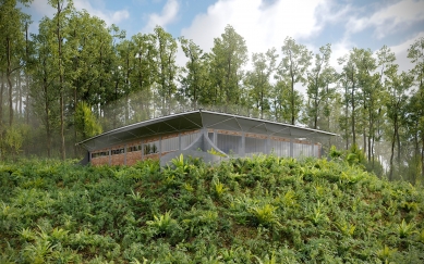 African projects of Zdeněk Fránek's studio - Stations in Kahuzi-Biega National Park in Congo - 2nd variant - foto: Fránek Architects