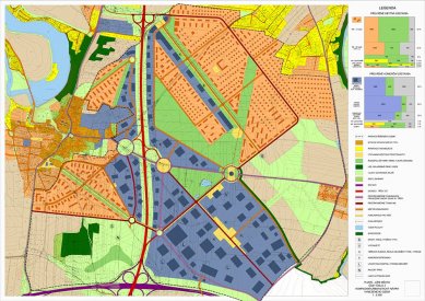 Výsledky urbanistické soutěže Plzeň - Jižní město - Návrh č. 2 - Výkres č. 2 Komplexní urbanistický návrh vymezeného území - foto: © S.P.S., architekti, s.r.o.