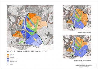Výsledky urbanistické soutěže Plzeň - Jižní město - Návrh č. 2 - Výkres č. 3 Návrh postupu rozvoje vymezeného území - foto: © S.P.S., architekti, s.r.o.