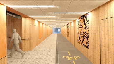Ostrava chystá kompletní přestavbu podchodu u tramvajové zastávky Důl Hlubina - Vizualizace: MÍSTNÍ ARCHITEKTI