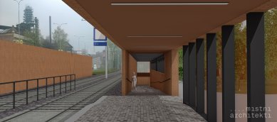 Ostrava chystá kompletní přestavbu podchodu u tramvajové zastávky Důl Hlubina - Vizualizace: MÍSTNÍ ARCHITEKTI
