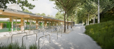 The competition for the design of a covered swimming pool in Havlíčkův Brod was won by the studio Aoc architekti - foto: Aoc architekti