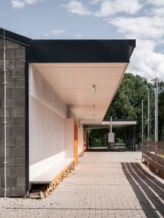 Krkonošská Architecture Prize 2025 - nominations - The background of the football field in Studenec, atelier CHRAMA