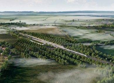 SŽ presented the winning design of the high-speed rail terminal Kořenice-Bečváry