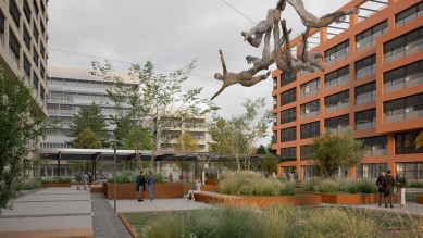 Dělníci dobudovali čtvrté patro transplantačního centra v areálu FN Brno - foto: DOMY s r.o. architektonický a projektový atelier