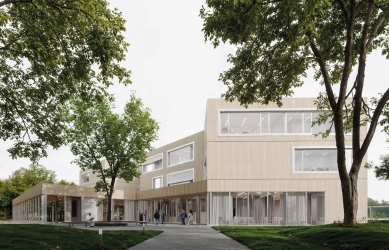 In the competition for the design of the gymnasium in Černošice, the proposal by Fenomen Space won