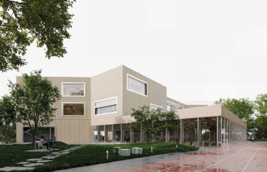 In the competition for the design of the gymnasium in Černošice, the proposal by Fenomen Space won