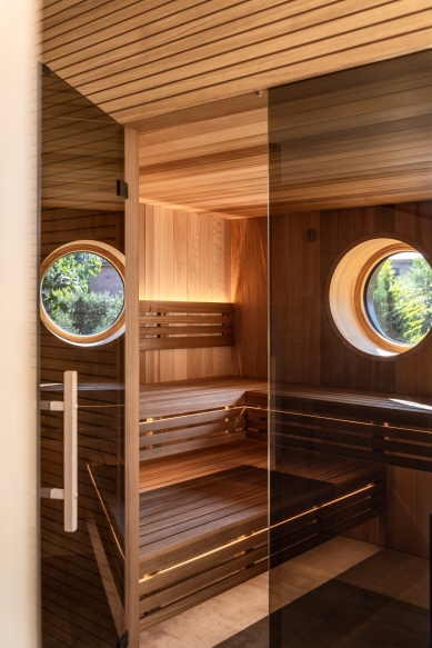 Finnish sauna as part of the house architecture