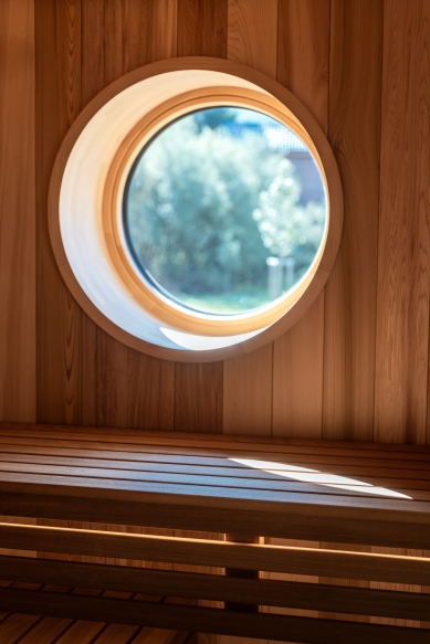 Finnish sauna as part of the house architecture