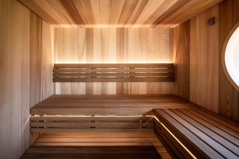 Finnish sauna as part of the house architecture
