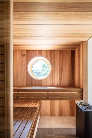 Finnish sauna as part of the house architecture