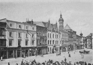 Proměna Slezanky: otevřený dopis architektonické komunity vedení města Opavy - Předválečná podoba jižní fronty Horního náměstí