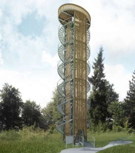 The lookout tower on Jitrovník hill in Šluknov in Děčín will open in September - foto: Tomáš Beneš architekt