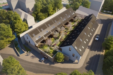 Arbor Hlubočepy - moderní udržitelné bydlení v Praze - Vizualizace z ptačí perspektivy - foto: Stempel & Tesař architekti
