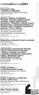 Evropský festival filozofie ve Velkém Meziříčí - změna a stálost