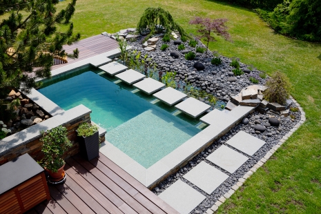 NATURAL POOL SMALL POOL as part of garden architecture