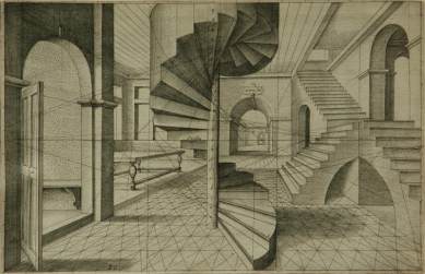 Exhibition: Artificial Perspective - Illustration from the book Hans Vredeman de Vries: Perspective, Leyden 1604-1605, archive state castle Rájec nad Svitavou - foto: archiv Moravské galerie v Brně