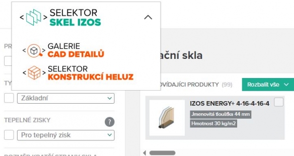 Selektor skel IZOS pomůže s výběrem vhodného zasklení