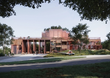 The modular object in the Zlín housing estate Jižní Svahy will be named re:public - Visualization - foto: CHYBIK+KRISTOF