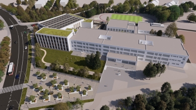 Základní škola Novolíšeňská v Brně se rozroste o sportovní halu i odborné učebny - foto: ARCHIKA - architektonická projekční kancelář s.r.o.