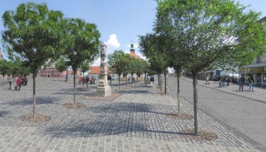 Výsledky soutěže o návrh řešení Mírového náměstí v Dobříši - Vítězný návrh - FAM Architekti