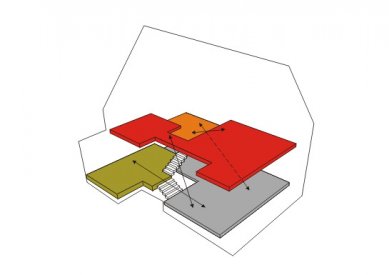 Winning proposal from the Wooden House 2008 competition - <translation>Spatial diagram</translation> - foto: Ondřej Chybík