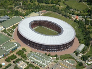 Stadion za Lužánkami má být připraven v roce 2012 - foto: Architekti Hrůša a spol.