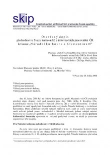 Otevřený dopis předsednictva SKIP ke kauze „NK a Klementinum - foto: Svazu knihovníků a informačních pracovníků ČR
