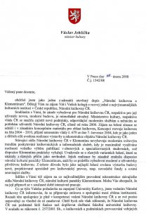 Odpověď ministra Jehličky na otevřený dopis akademiků - foto: archiv autora